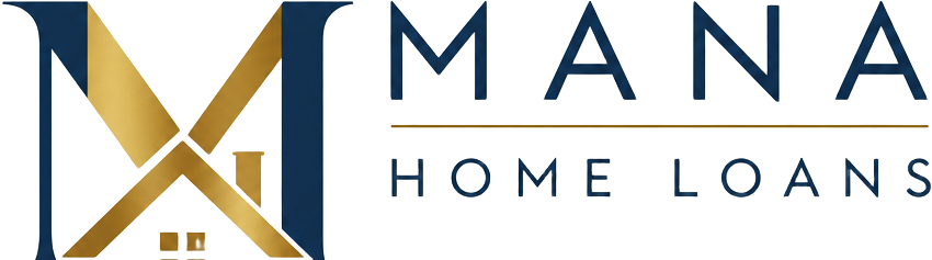 Mana Home Loans logo — gold roofline monogram with the Mana Home Loans wordmark